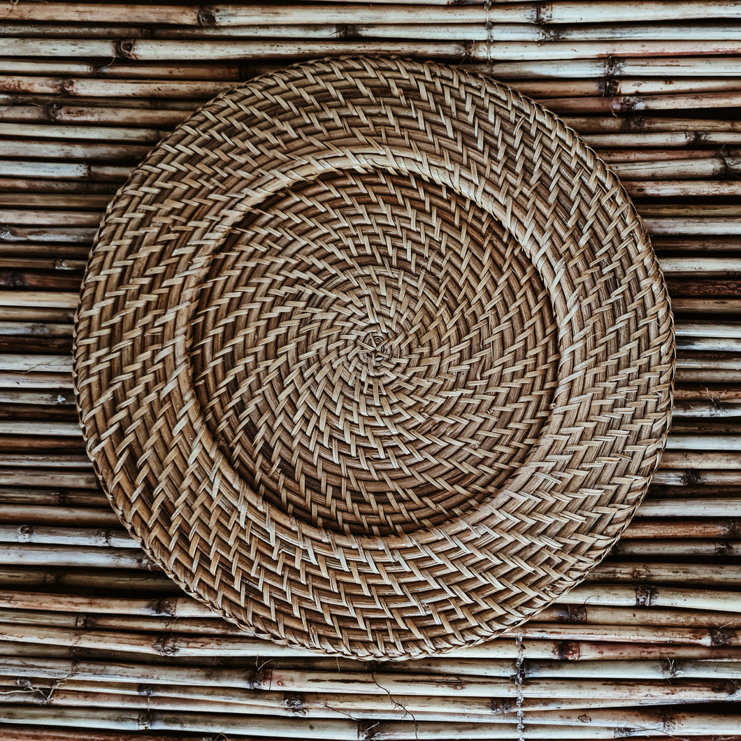 Rattan Round Plates